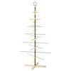 vidaXL Metal Christmas Tree with Stand KUOPIO 150 cm Warm White Steel