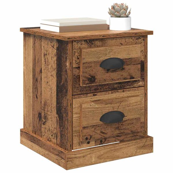 vidaXL Bedside Cabinet Old Wood 39 x 39 x 47.5 cm Engineered Wood