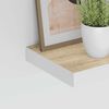 vidaXL Floating Wall Shelf Oak and White 60x23.5x3.8 cm MDF