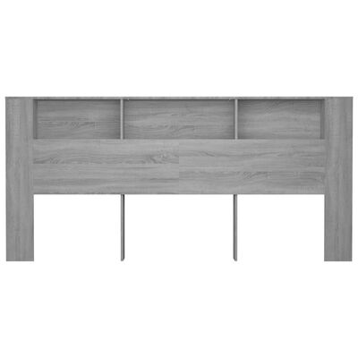 vidaXL Headboard Cabinet Grey Sonoma 220x18.5x104.5 cm
