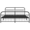 vidaXL Metal Bed Frame without Mattress with Footboard Black 183x203cm