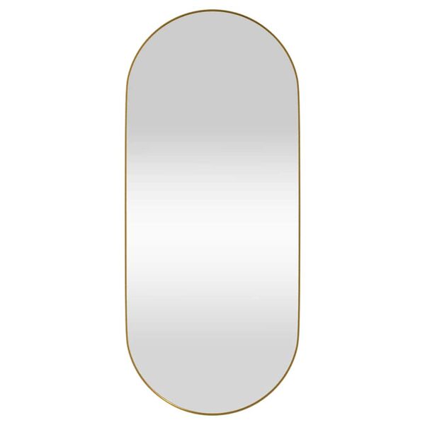 vidaXL Wall-mounted Mirror Gold 30x70 cm Oval