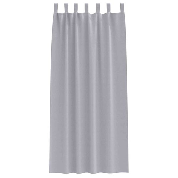 vidaXL Blackout Curtains with Rings 2 pcs Metal Grey 225 x 140 cm