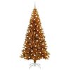 vidaXL Christmas Tree with 300 LEDs with Stand Gold 240 cm PET