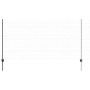 vidaXL Welded Wire Fence 50 x 1.2 m (W x H) PVC-Coated Steel Grey Mesh