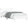 vidaXL Bed Frame without Mattress with Headboard White 100x200 cm