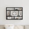 vidaXL Wall Shelf Black Oak 75x16x55 cm Engineered Wood