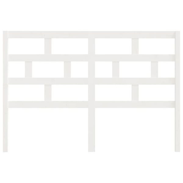 vidaXL Bed Headboard White 141x4x100 cm Solid Wood Pine