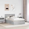 vidaXL Bed Frame Grey Sonoma 120 x 200 cm Engineered Wood