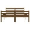 vidaXL Bed Frame without Mattress Honey Brown Solid Wood 135x190 cm Double