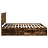 vidaXL Bed Frame Smoked Oak 200 x 200 cm Solid Pine Wood