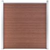 vidaXL WPC Fence Set 1 Square + 1 Slanted 273x186 cm Brown