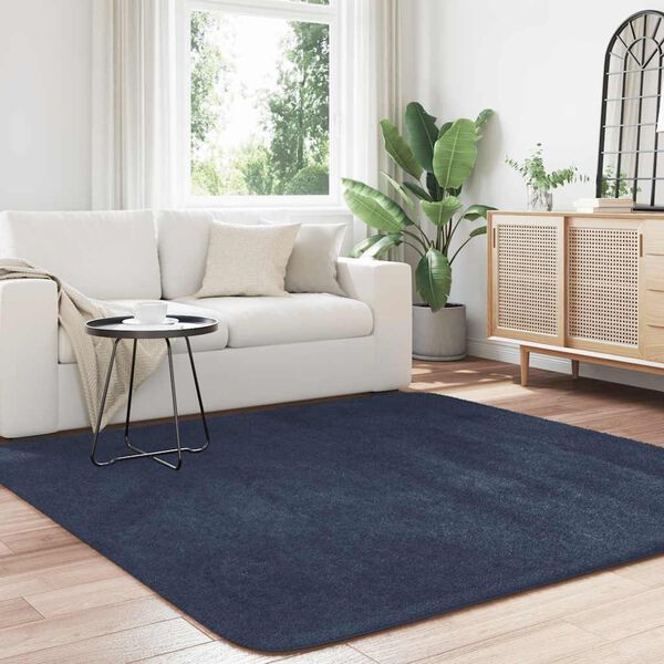 vidaXL Shaggy Rug High Pile NAVARRA Navy 200x200 cm Polyester
