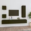 vidaXL 5 Piece TV Cabinet Set Black Engineered Wood