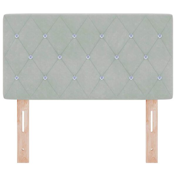 vidaXL Headboard with Headboard Light Grey 80 cm Faux Leather