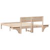 vidaXL Bed Frame with Headboard Brown 140 x 190 cm Solid Pine Wood