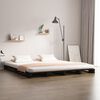 vidaXL Pallet Bed without Mattress Black 140x190 cm Solid Wood