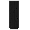 vidaXL Shoe Cabinet Black 30x34x105 cm Solid Wood Pine