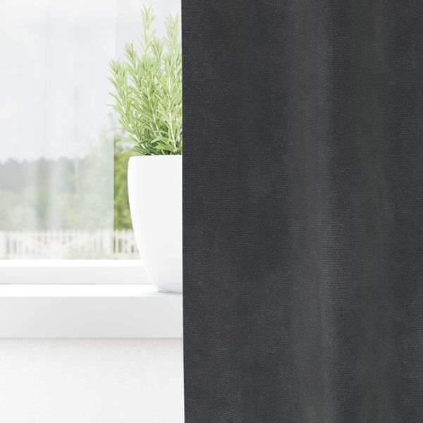 vidaXL Blackout Curtains 2 pcs Light Grey 140 x 245 cm Velvet