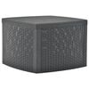 vidaXL Outdoor Table | Anthracite | 100% Polypropylene | 54x54x36.5cm