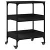vidaXL Kitchen Trolley Black 60x41x80,5 cm Engineered Wood