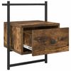 vidaXL Bedside Cabinets Wall-mounted 2 pcs Smoked Oak 35x30x51 cm Engineered Wood