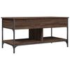 vidaXL Coffee Table Brown Oak 100x50x50 cm Engineered Wood and Metal