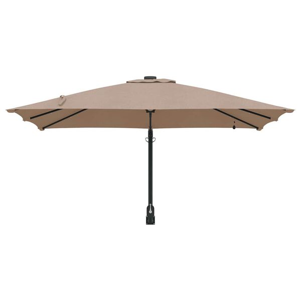vidaXL Garden Parasol Taupe 248.5 x 247.5 x 160 cm Polyester and Steel