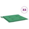 vidaXL Garden Chair Cushions 4 pcs Green 50x50x4 cm Oxford Fabric