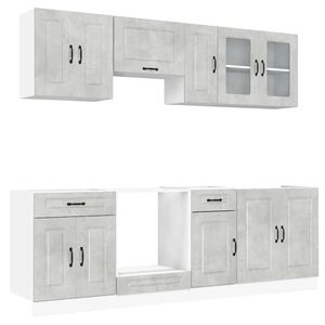 vidaXL 8 Piece Kitchen Cabinet Set Kalmar Concrete Grey Engineered Wood