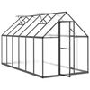 vidaXL Greenhouse with Base Frame Anthracite 334x169x195 cm Aluminium
