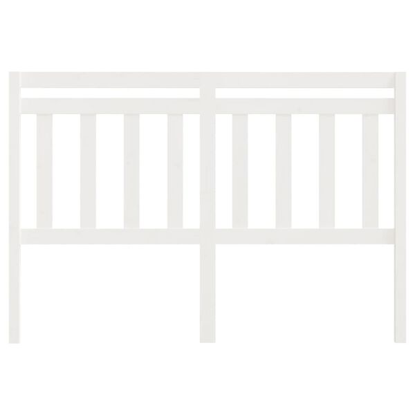 vidaXL Bed Headboard White 140x4x100 cm Solid Wood Pine