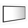 vidaXL LED Bathroom Mirror Black 90x8.5x37 cm Acrylic