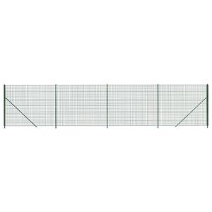 vidaXL Wire Mesh Fence with Flange Green 2.2x10 m