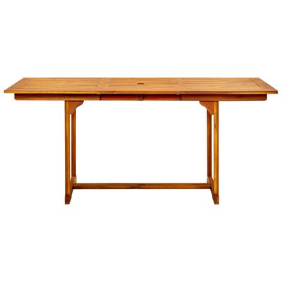 vidaXL Garden Dining Table (120-170)x80x75 cm Solid Acacia Wood