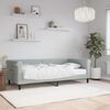 vidaXL Daybed with Mattress Blue Light Grey 90x190 cm Velvet