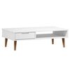 vidaXL Coffee Table MOLDE White 100x55x31 cm Solid Wood Pine