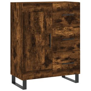 vidaXL Sideboard Smoked Oak 69.5x34x90 cm Engineered Wood
