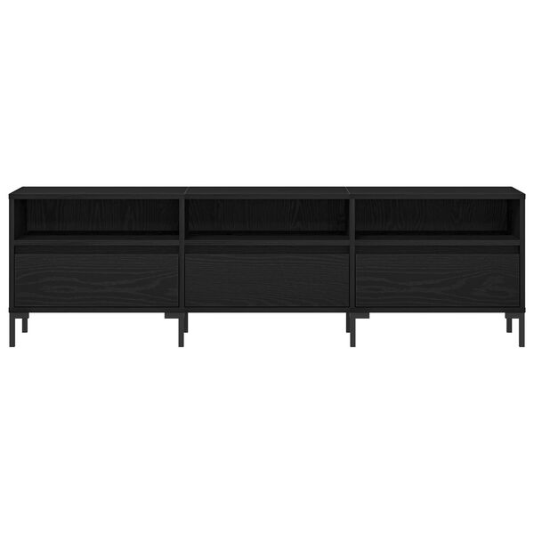vidaXL TV Cabinet Black Oak 150x30x44,5 cm Engineered Wood