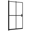 vidaXL Folding Shower Enclosure ESG 80x140 cm Black