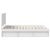 vidaXL Bed Frame with Headboard White 150 x 200 cm Solid Pine Wood