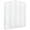 vidaXL Arched Gabion Baskets 5 pcs 200x30x220/240 cm Galvanised Iron