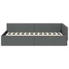 vidaXL Corner Bed Frame Dark Grey 100 cm x 200 cm Velvet