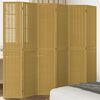 vidaXL Room Divider 6 Panels Brown Solid Wood Paulownia