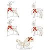 vidaXL Christmas Reindeer with sleigh 5 pcs 230 LEDs Warm White