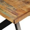vidaXL Dining Table Solid Reclaimed Wood and Steel Cross 180 cm