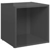 vidaXL TV Cabinets 4 pcs High Gloss Grey 37x35x37 cm Engineered Wood