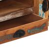 vidaXL TV Cabinet with Wheels 110x30x37 cm Solid Reclaimed Wood