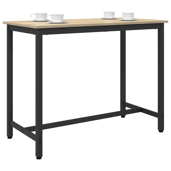 vidaXL Table Sonoma Oak 100 x 50 x 76.5 cm Engineered Wood and Steel