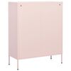 vidaXL Storage Cabinet Pink 80x35x101.5 cm Steel